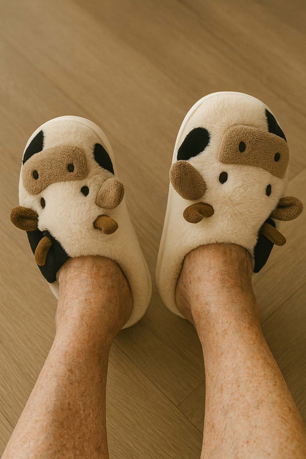 Chaussons vache – Confort chaleureux et fantaisie intérieure