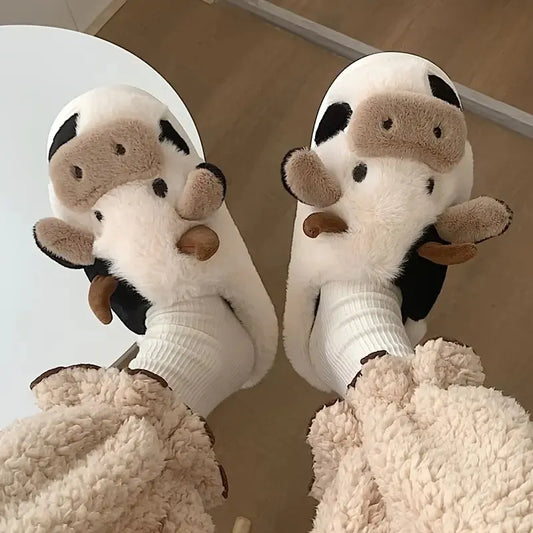 Chaussons vache – Confort chaleureux et fantaisie intérieure