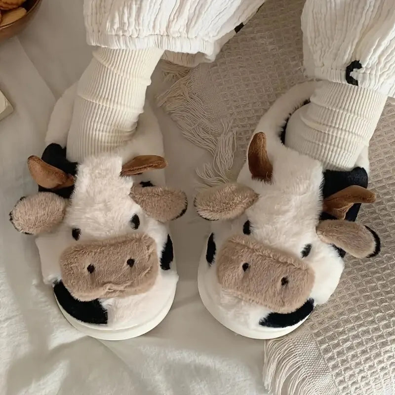 Chaussons vache – Confort chaleureux et fantaisie intérieure